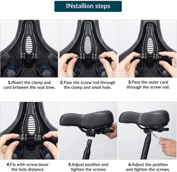 Preview: ROCKBROS | Fahrradsattel – Bequemer, Ergonomischer Gelsattel für Herren und Damen